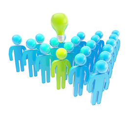 Think green, ecology oriented company metaphor