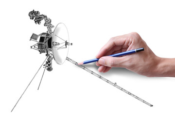 a satellite sketching