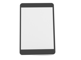Black abstract tablet computer (tablet pc) on white background,