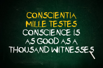 Obraz premium Conscience is witness