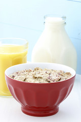 delicious and healthy berries cereal