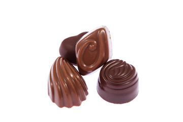 Chocolate isolated on a white background.