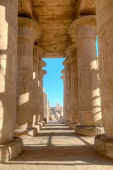 Fotobehang Colonnade of the Ramesseum in Luxor, Egypt © Cisek Ciesielski