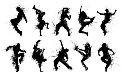 Grunge People Silhouettes