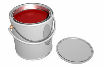 Paint can and cover (3D)