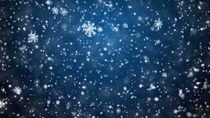 The winter background, falling snowflakes - Powered by Adobe