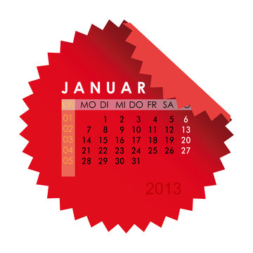 Monatskalender Januar 2013