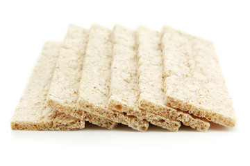 tasty crispbread, isolated on white