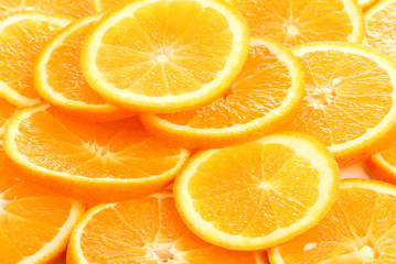 Oranges close up