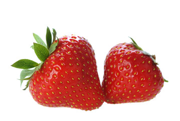 two strawberries