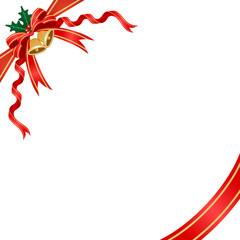Christmas decoration, ribbon and bell