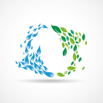 Green recycling background # Vector