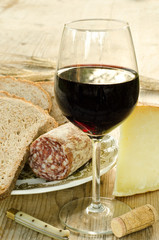 Calice di vino rosso