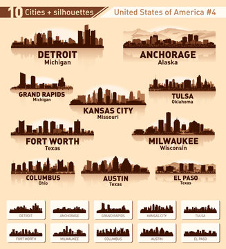 Skyline city set. 10 cities of USA #4