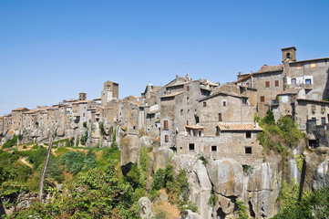 Obraz premium Panoramic view of Vitorchiano. Lazio. Italy.