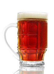 tankard of kvass, isolated on white