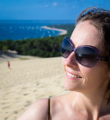 femme sur la dune du Pilat