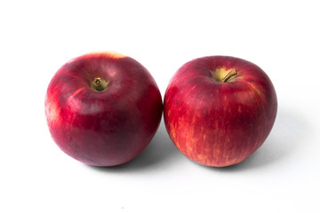 apples on the white background