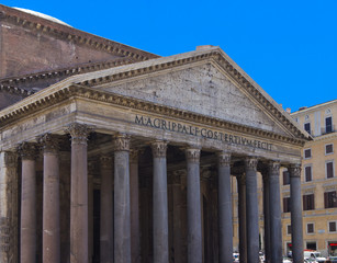 Naklejka premium Portico of the Pantheon, Rome