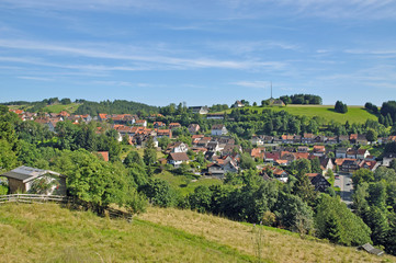 Fototapeta na wymiar St.Andreasberg popularnego kurortu w Harzu