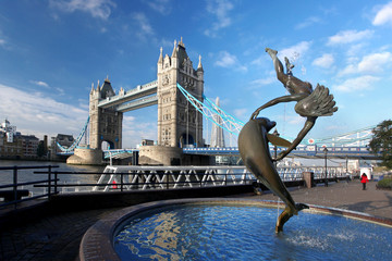 Famous Tower Bridge in London, England