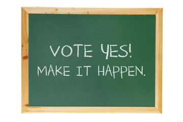 Black Board with Voting Concept