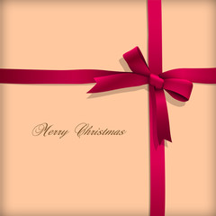 Greeting card with pink bow