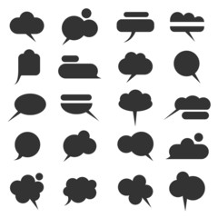 Vector set of various bubbles for speech