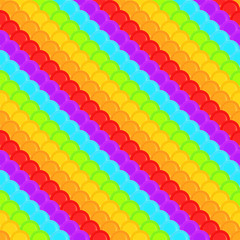 Rainbow colored squama scale seamless background pattern