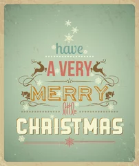 Wallpaper murals Vintage Poster Typography Christmas Greeting Card.