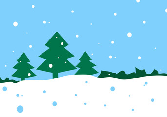winter cartoon landscape