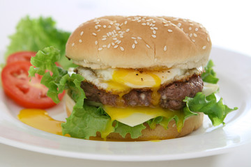 Hamburger with Egg