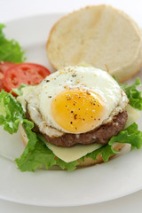 Hamburger with Egg