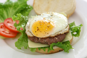 Hamburger with Egg