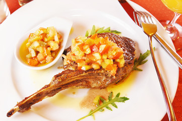 Veal with vinaigrette