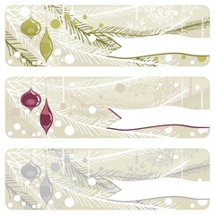 bombki na choince zestaw bannerów z miejscem na tekst © demonique