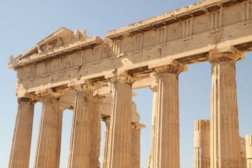 Ruinas en la Acrópolis de Atenas, Grecia - obrazy, fototapety, plakaty
