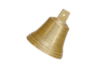 golden bell isolated on a white background - 46118727