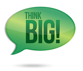 Think big message illustration design