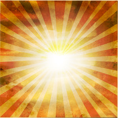 Retro Square Shaped Sunburst