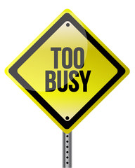 too busy yellow illustration design