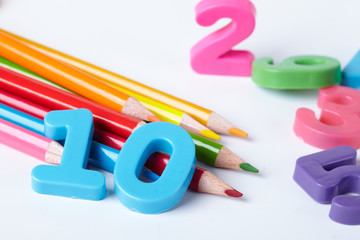 Fototapeta premium Colorful Assorted Numbers