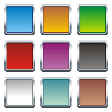 App-Buttons Metallic Frame