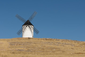 White ancient windmill