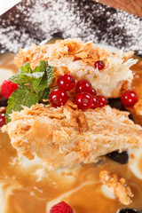 tasty pastry with berries