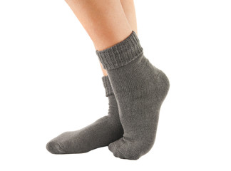 gray socks isolated