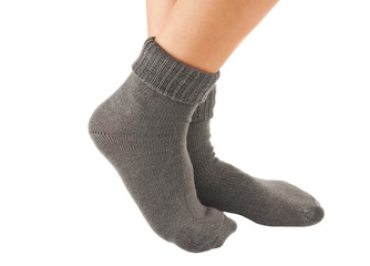 gray socks isolated