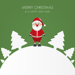 santa claus christmas white tree background world