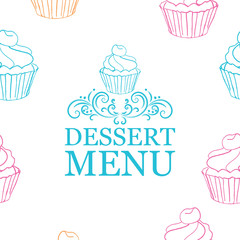 vector dessert menu