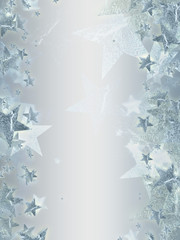 grey background with shining silver stars